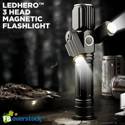 LEDHero™ 3 Head Magnetic Flashlight